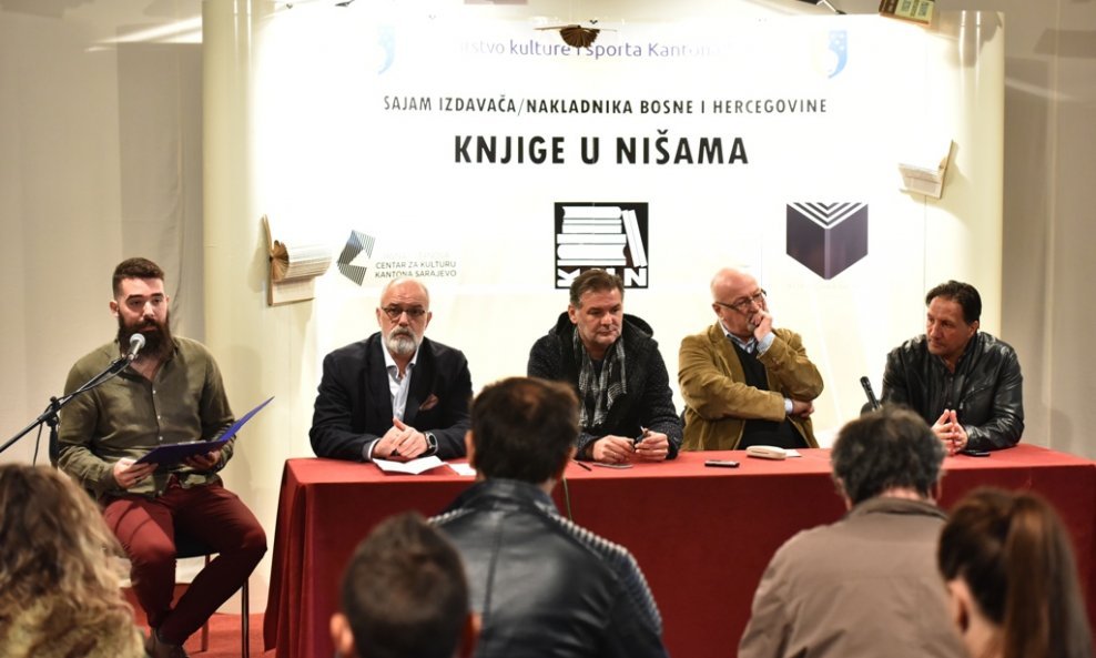 Predstavljanje sajma Knjige u nišama, Edin Kukavica, Mirvad Kurić, Dragan Marković i Damir Uzunović