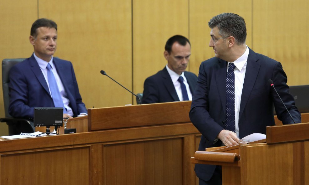 Predsjednik Sabora Gordan Jandroković i premijer Andrej Plenković