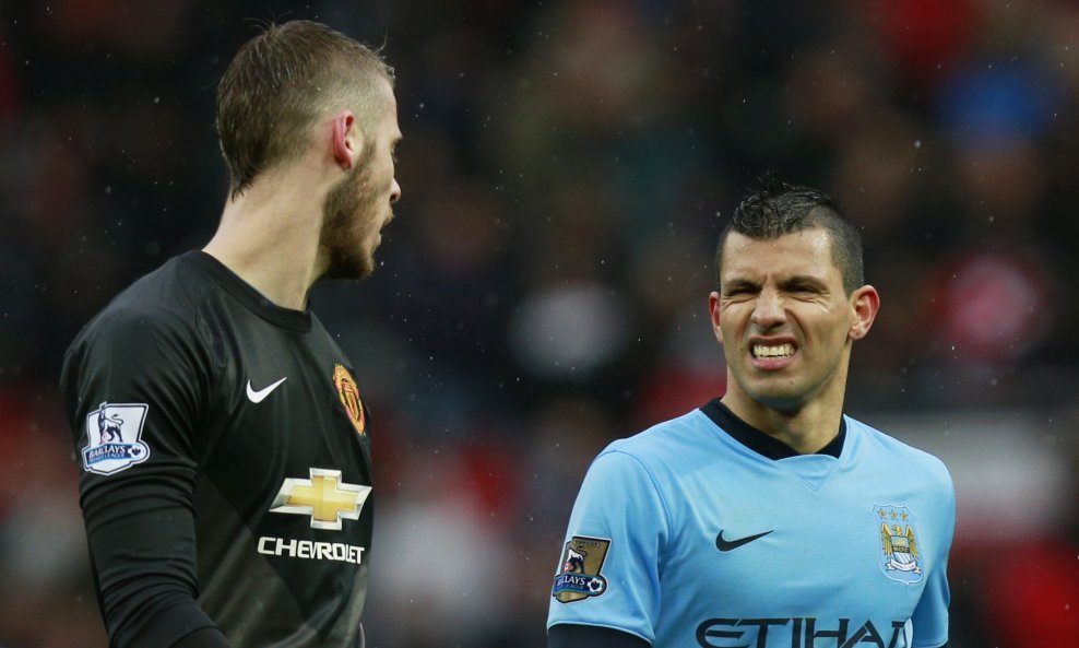 David de Gea Sergio Aguero Manchester United Manchester City