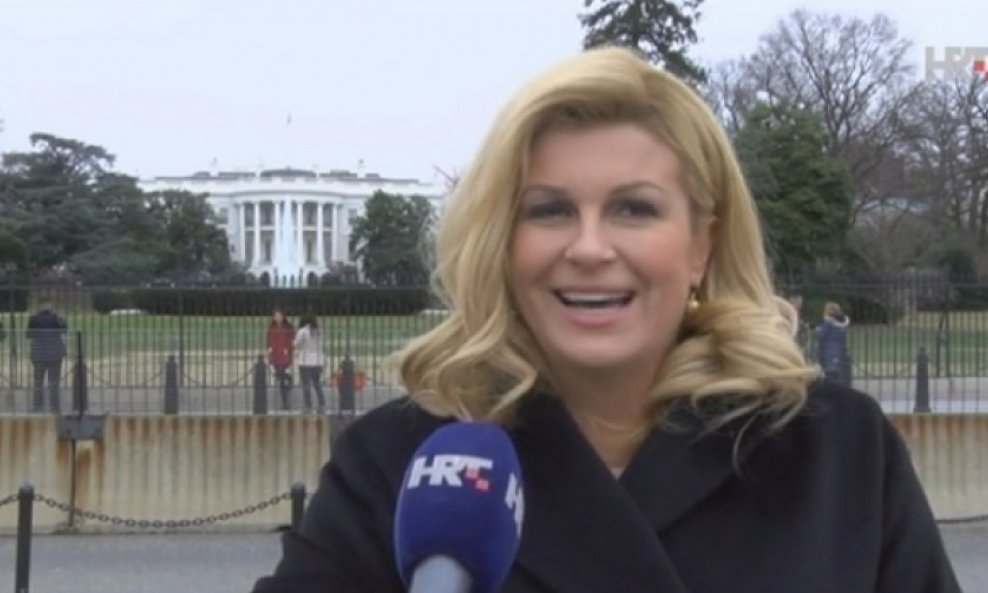 Kolinda Grabar Kitarović ispred Bijele kuće prije godinu dana