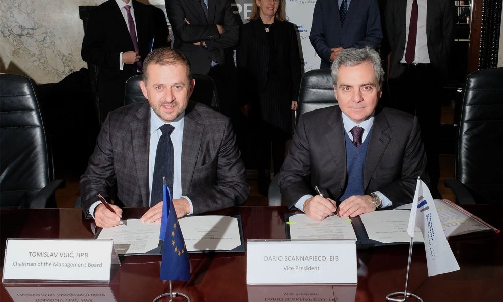 Predsjednik Uprave HPB-a Tomislav Vuić i potpredsjednik EIB-a Dario Scannapieco