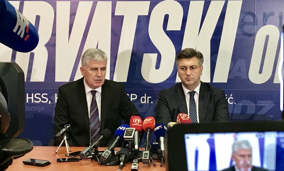 Dragan Čović i Andrej Plenković nakon sastanka