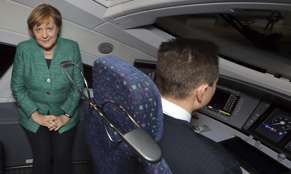 Angela Merkel u vlaku