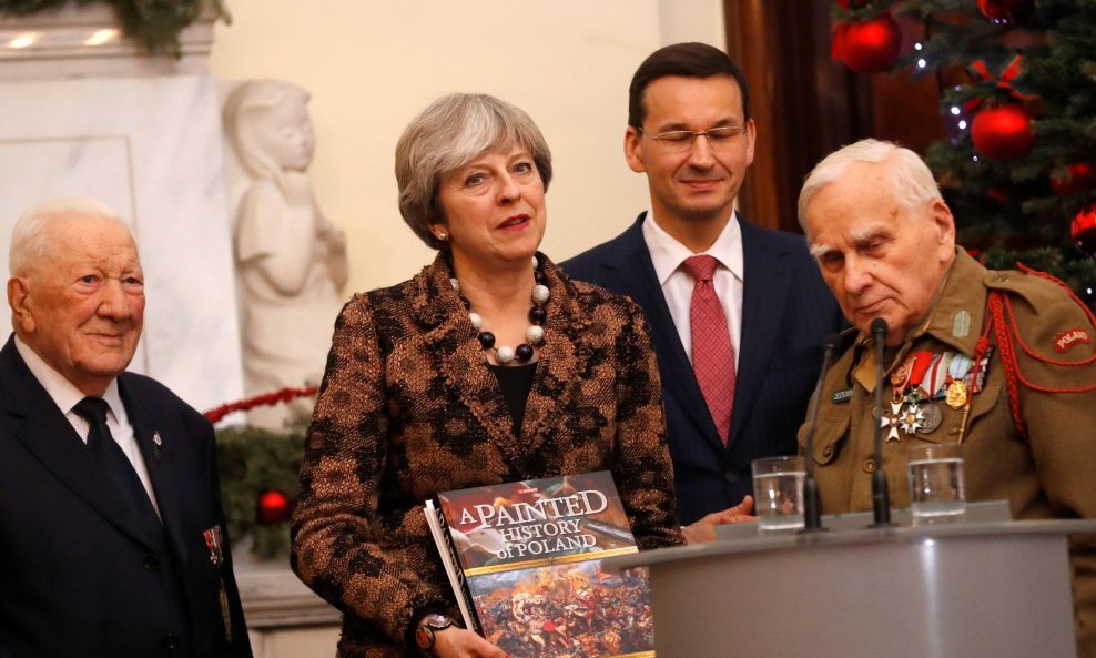 Theresa May i poljski premijer Mateusz Morawiecki