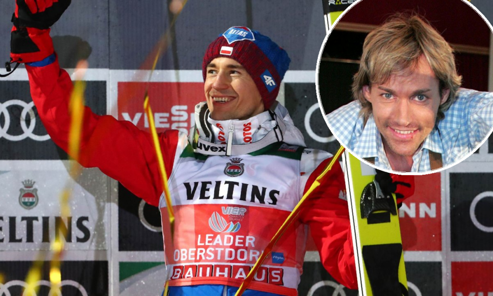 Kamil Stoch i Swen Hannawald (u krugu)