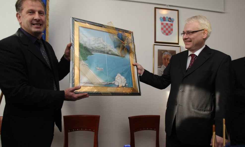 Josko Roščić s Ivom Josipovićem