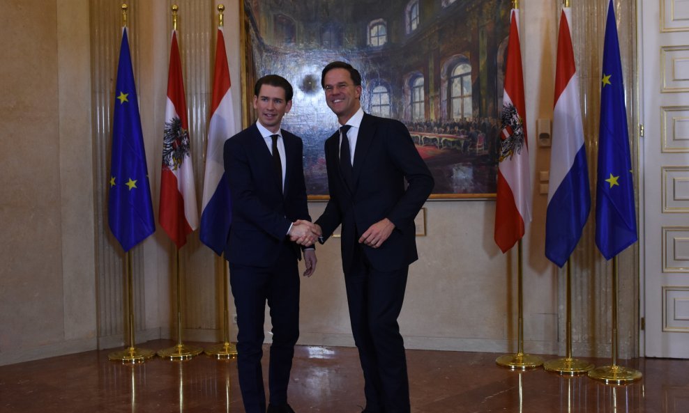 Austrijski premijer Sebastian Kurz i nizozemski premijer Mark Rutte