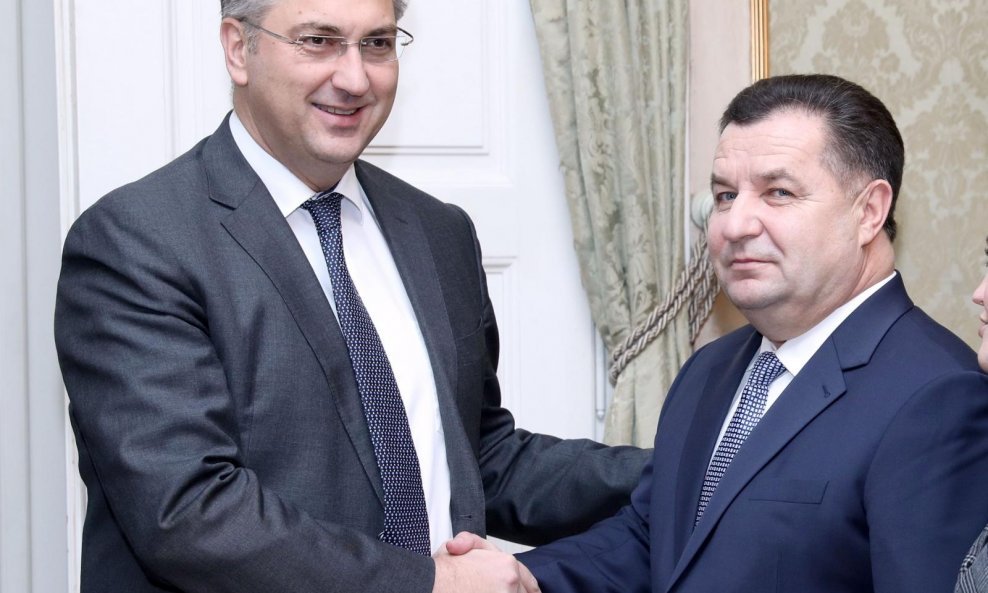 Premijer Andrej Plenković i ukrajinski ministar obrane Stepan Poltorak
