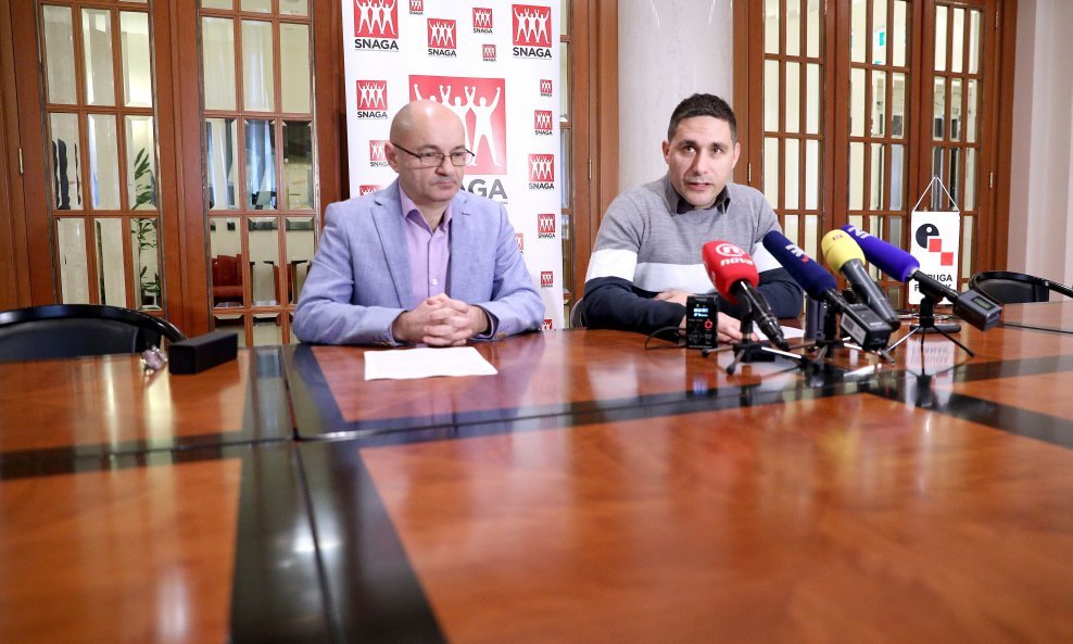 Goran Aleksić i Denis Smajo na koferenciji za novinare