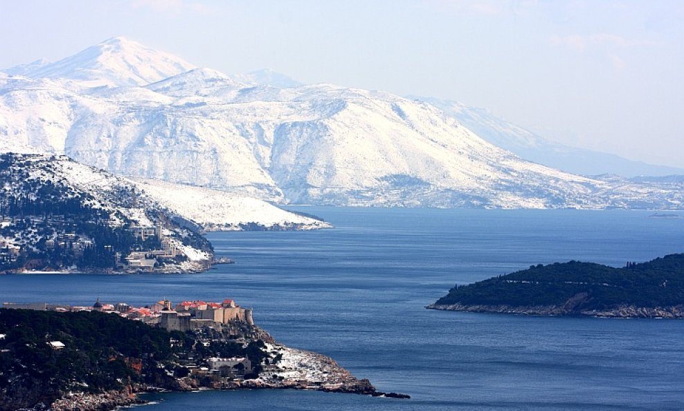 snijeg dubrovnik dalmacija