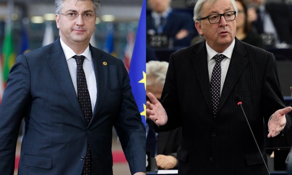 Andrej Plenković i Jean-Claude Juncker