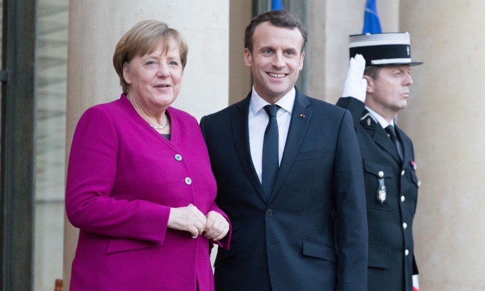 Francuski predsjednik Emmanuel Macron i njemačka kancelarka Angela Merkel