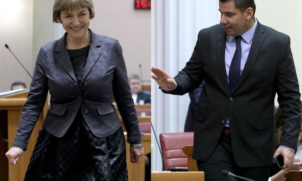 Vesna Pusić i Nikola Grmoja