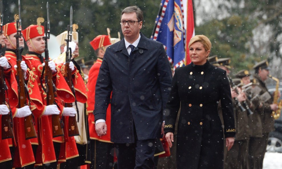 Kolinda Grabar Kitarović i Aleksandar Vučić