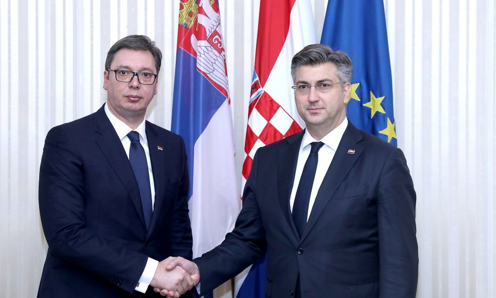 Aleksandar Vučić i Andrej Plenković