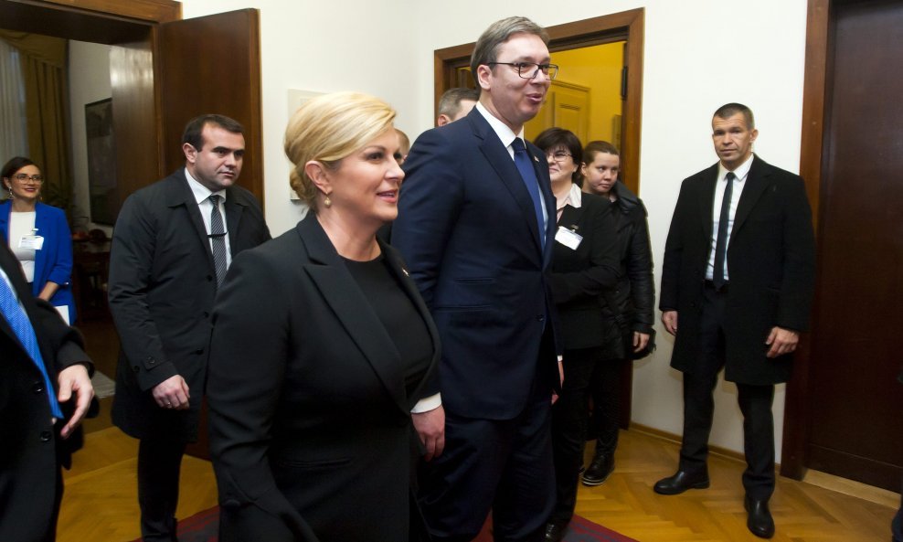 Kolinda Grabar Kitarović i Aleksandar Vučić u HGK