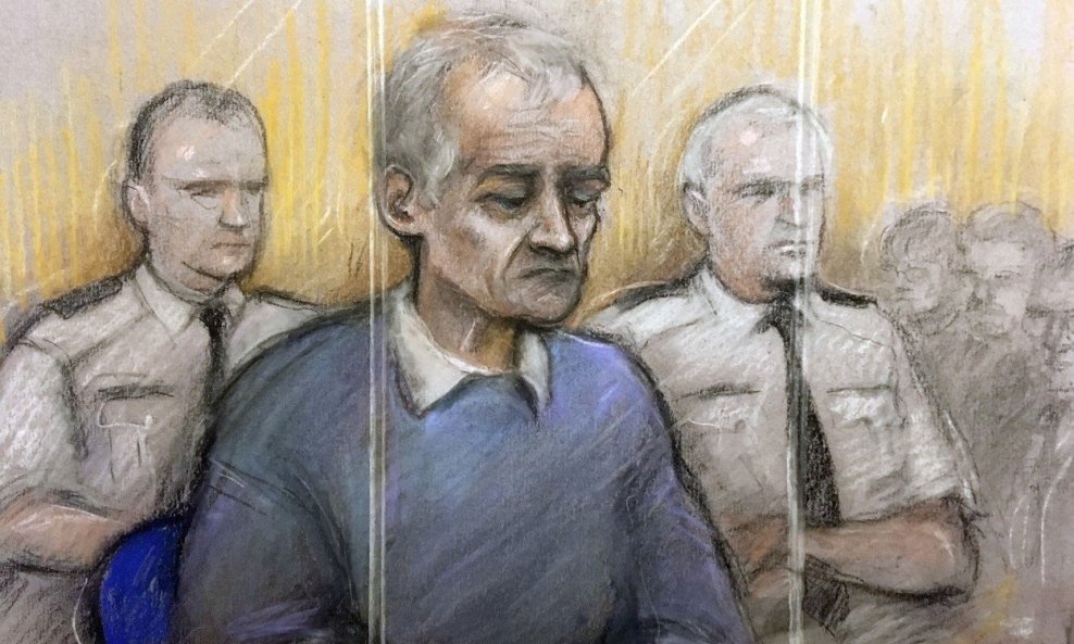 Barry Bennell nacrtan tijekom suđenja