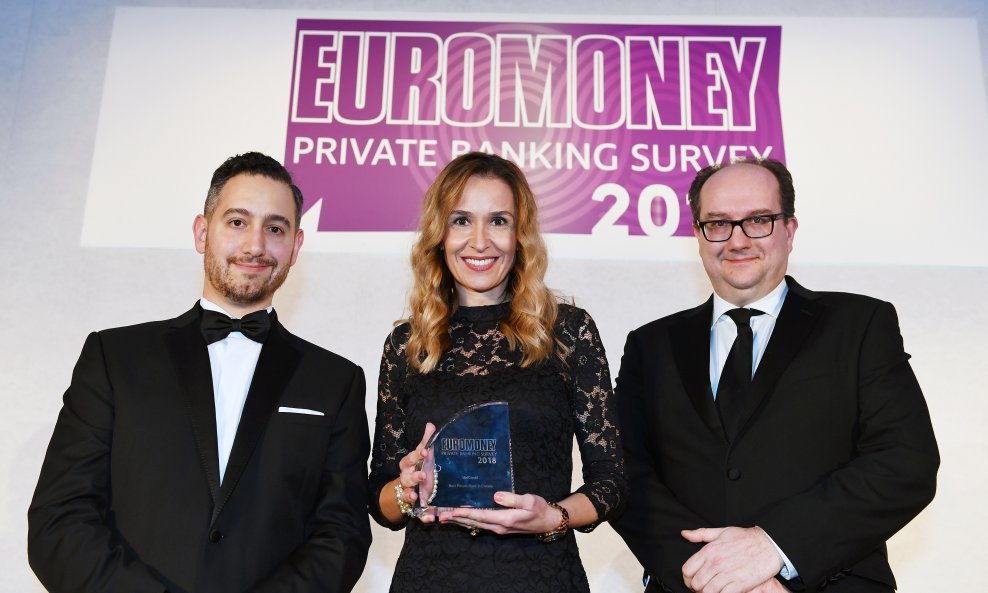 Helena Ćorić na uručenju nagrade Euromoney