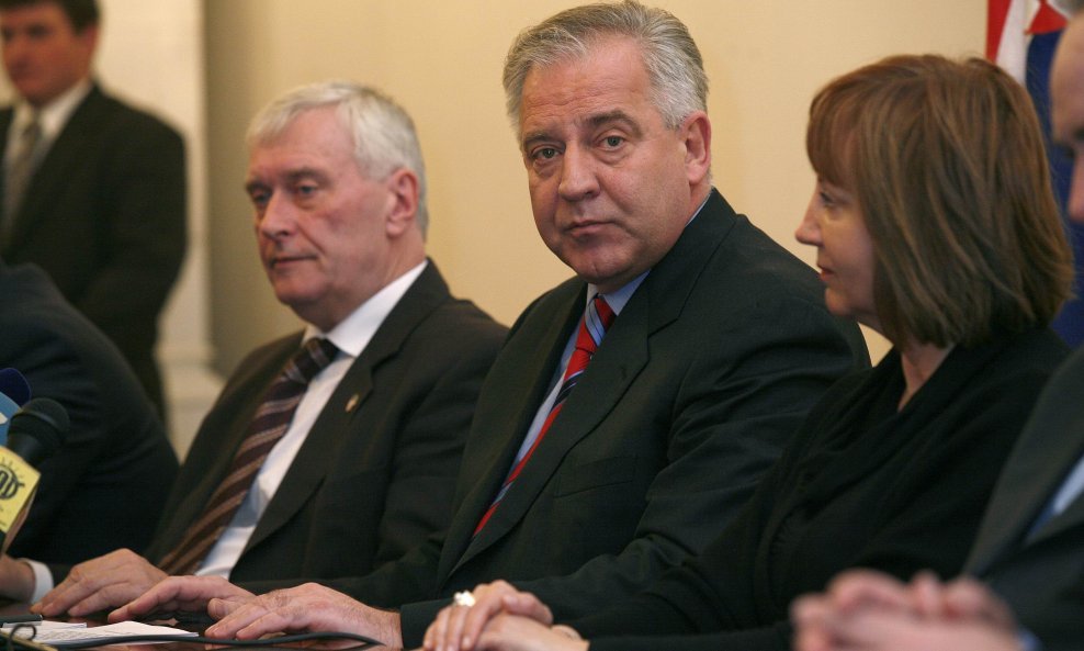 Koalicijski partneri Friščić, Sanader i Adlešič