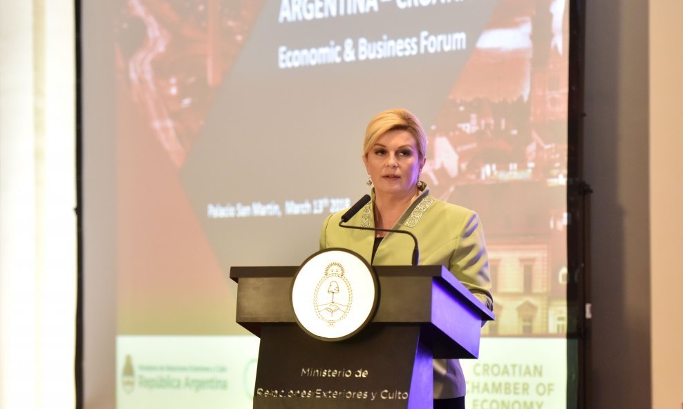 Predsjednica na  Argentinsko-hrvatskom gospodarskom forumu