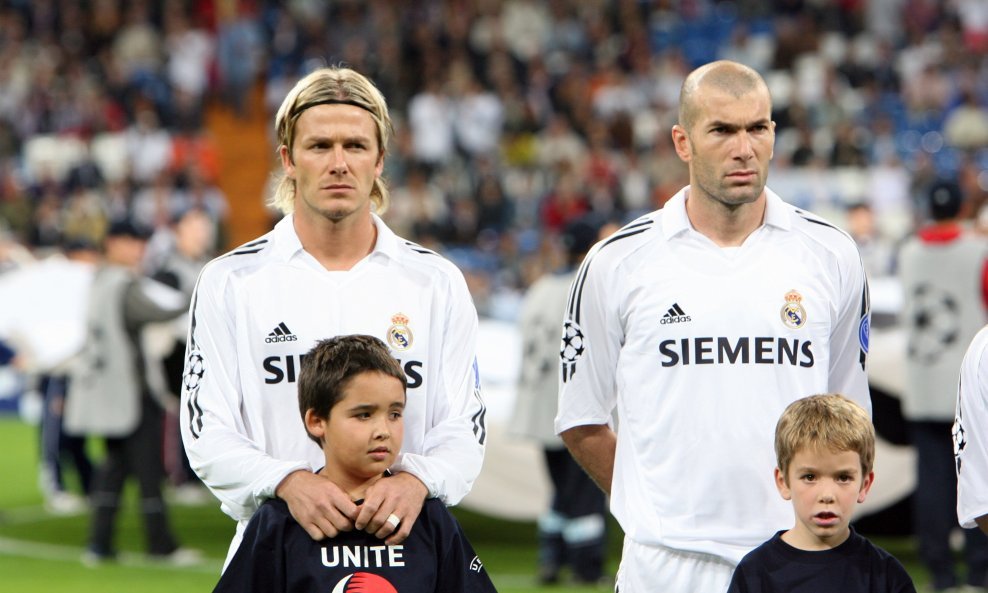 Zinedine Zidane (desno) i David Beckham