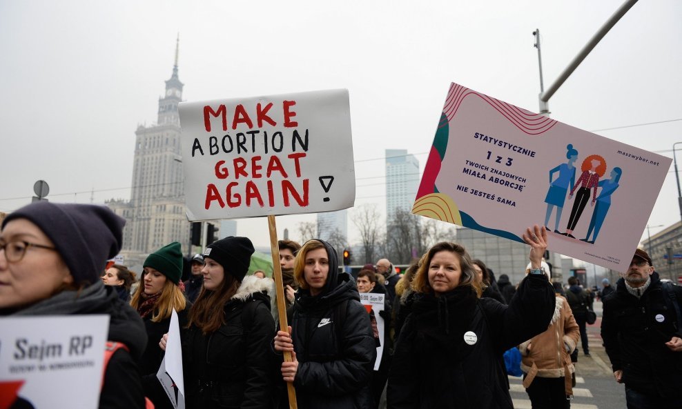 Prosvjed za pobačaj u Poljskoj