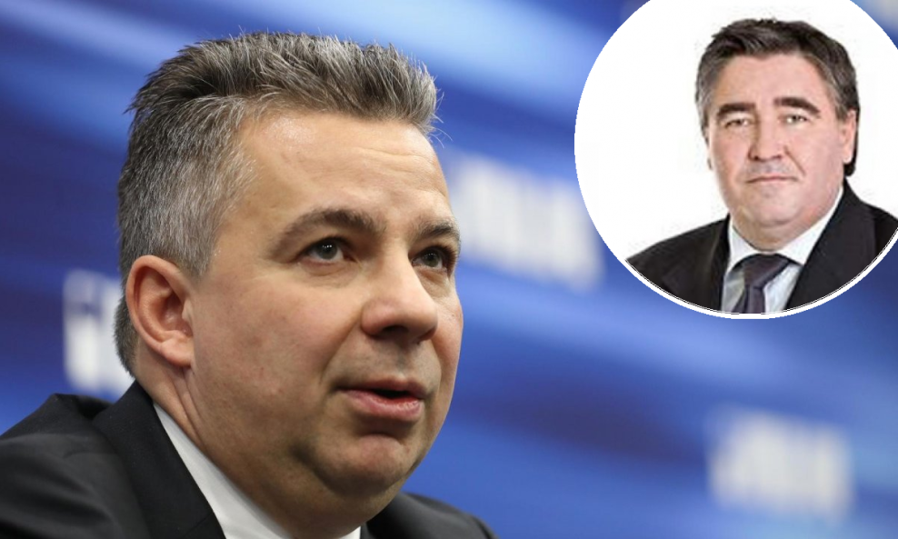 Zoltán Áldott i Sándor Fasimon, stari i novi predsjednik uprave Ine