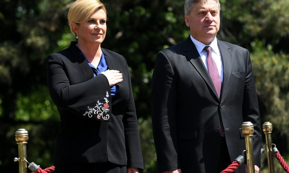 Kolinda Grabar Kitarović i njezin makedonski kolega Ivanov