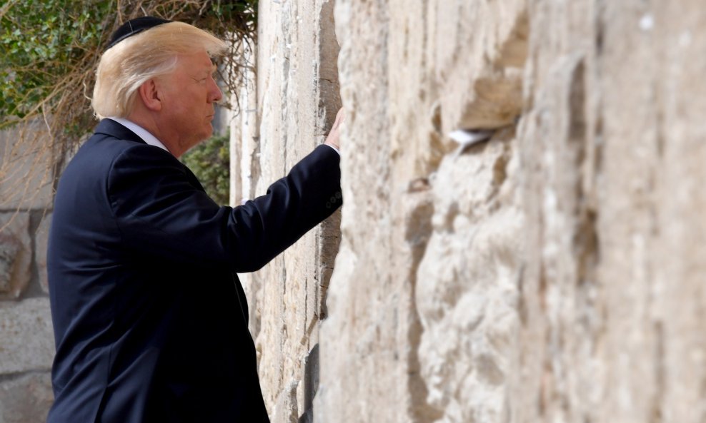Donald Trump tijekom posjete Izraelu 2017.