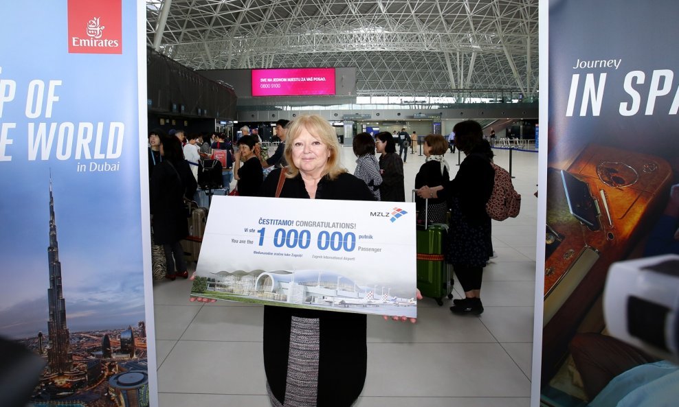Višnja Mrazovac, milijunta putnica na zagrebačkoj Zračnoj luci ove godine