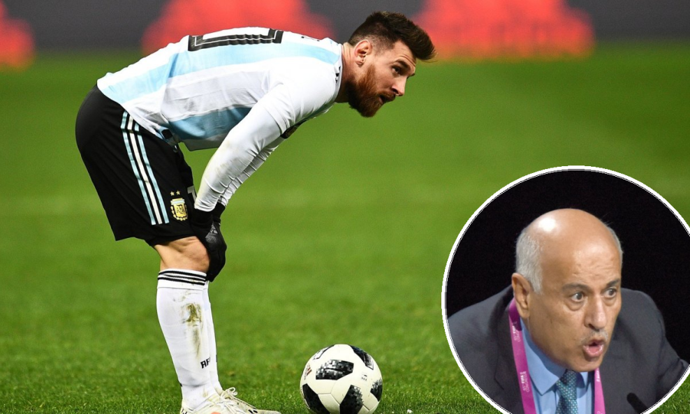 Lionel Messi i Jibril Rajoub