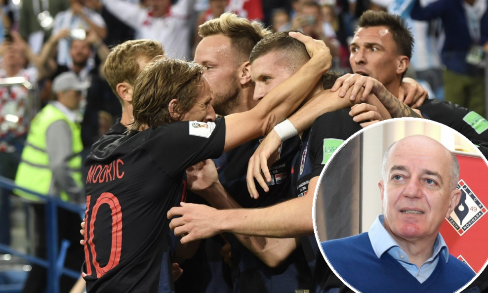 Modrić i Rebić u zagrljaju suigrača i 'pjesnik' Drago Ćosić