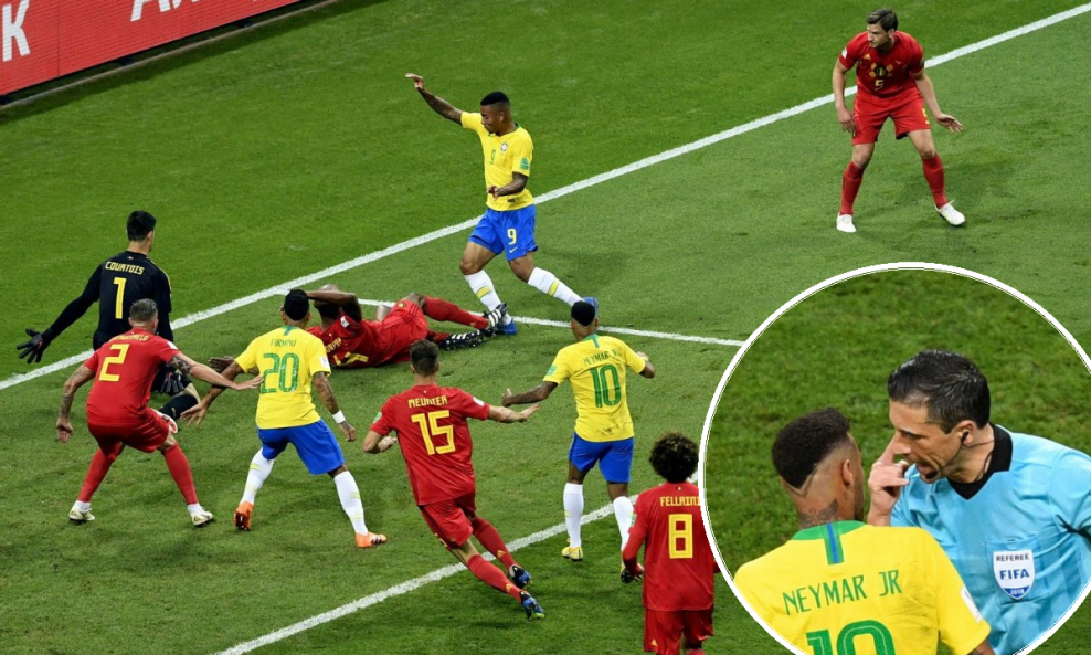 Trenutak kada je Brazil tražio penal, Neymar i sudac Mažić