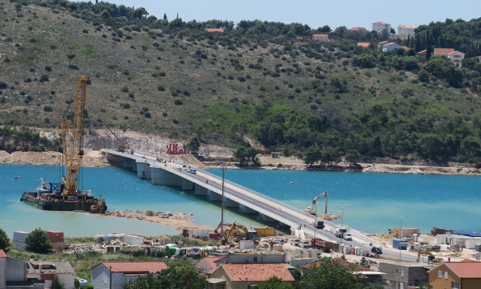 Završni radovi na mostu Čiovo početkom srpnja 2018.