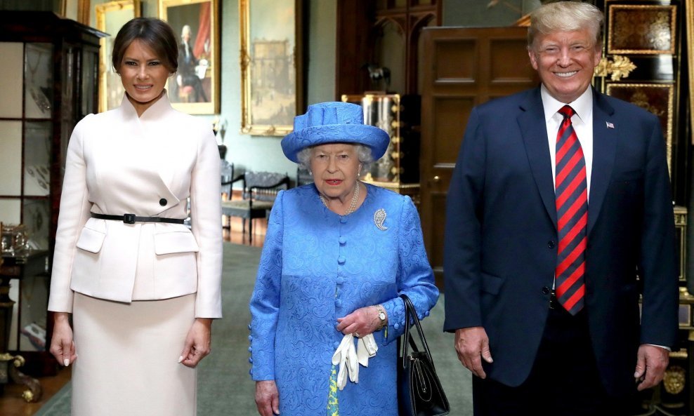 Melania Trump, kraljica Elizabeta i Donald Trump