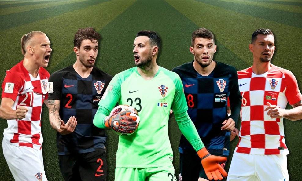 Domagoj Vida, Šime Vrsaljko, Danijel Subašić, Mateo Kovačić, Dejan Lovren