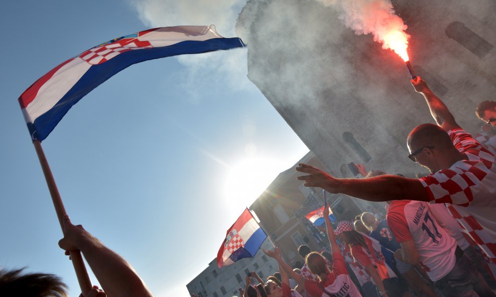 Navijači slave uspjeh hrvatske nogometne reprezentacije