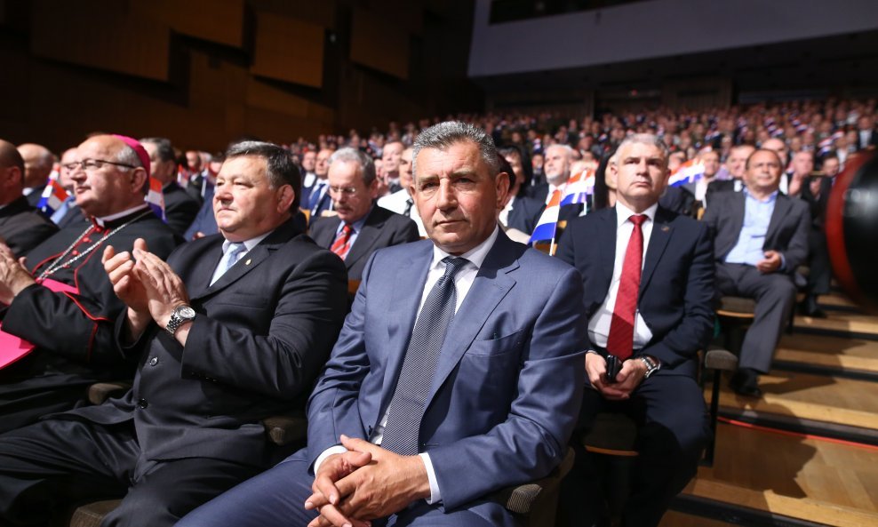 Mladen Markač i Ante Gotovina u dvorani 'Vatroslav Lisinski' u Zagrebu na svečanoj akademiji u povodu Dana OSRH u svibnju ove godine