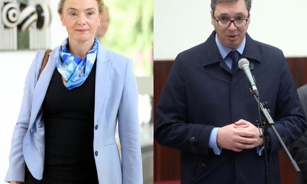 Ministrica vanjskih poslova Marija Pejčinović Burić i srpski predsjednik Aleksandar Vučić