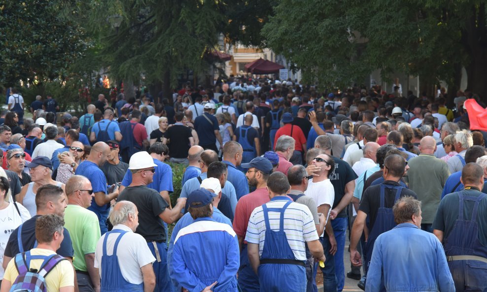 Štrajk radnika Uljanika u Puli 24. kolovoza