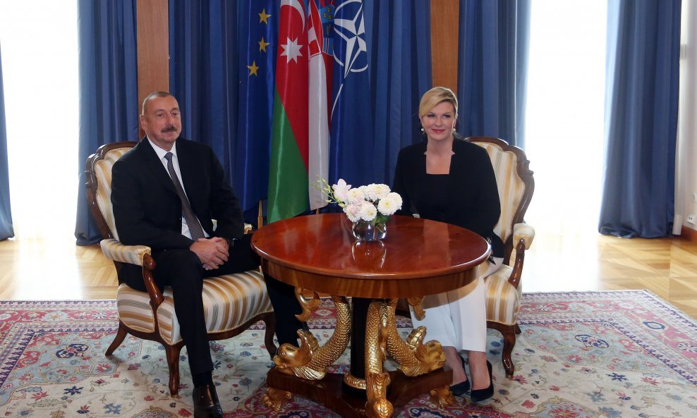 Predsjednica Grabar Kitarović ugostila predsjednika Azerbejdžana Ilhama Alijeva