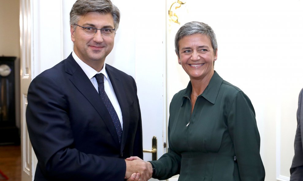 Andrej Plenković i Margrethe Vestager