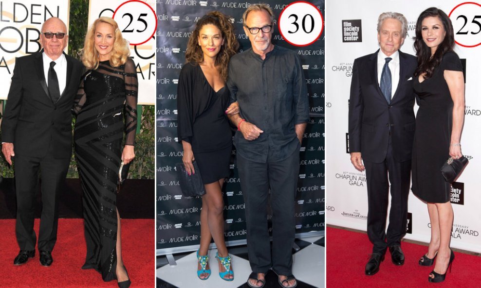 Rupert Murdoch i Jerry Hall, Frano Lasić i Milena Matić, Michael Douglas i Catherine Zeta Jones