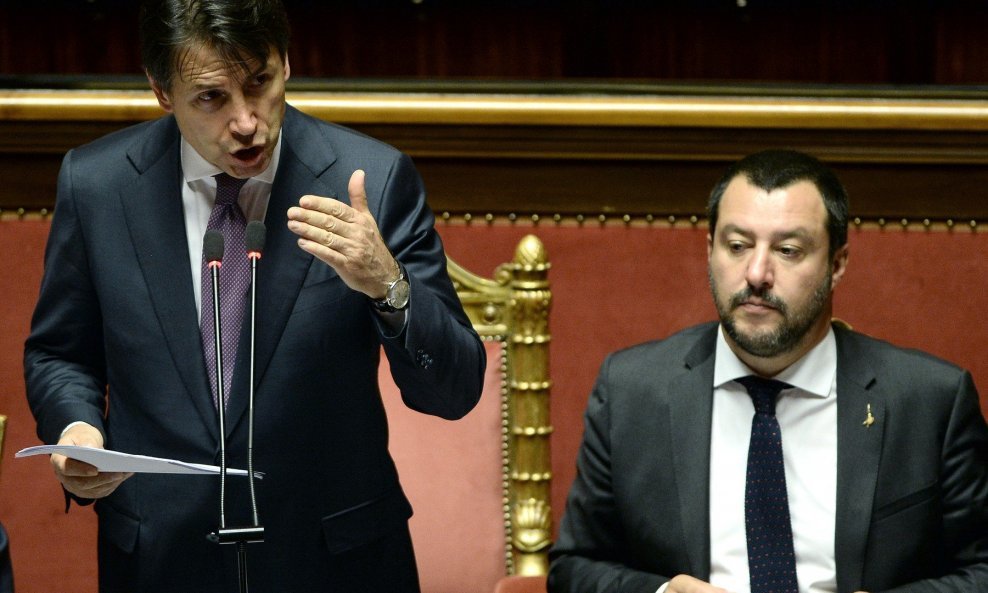 Premijer Giuseppe Conte i ministar unutarnjih poslova Matteo Salvini