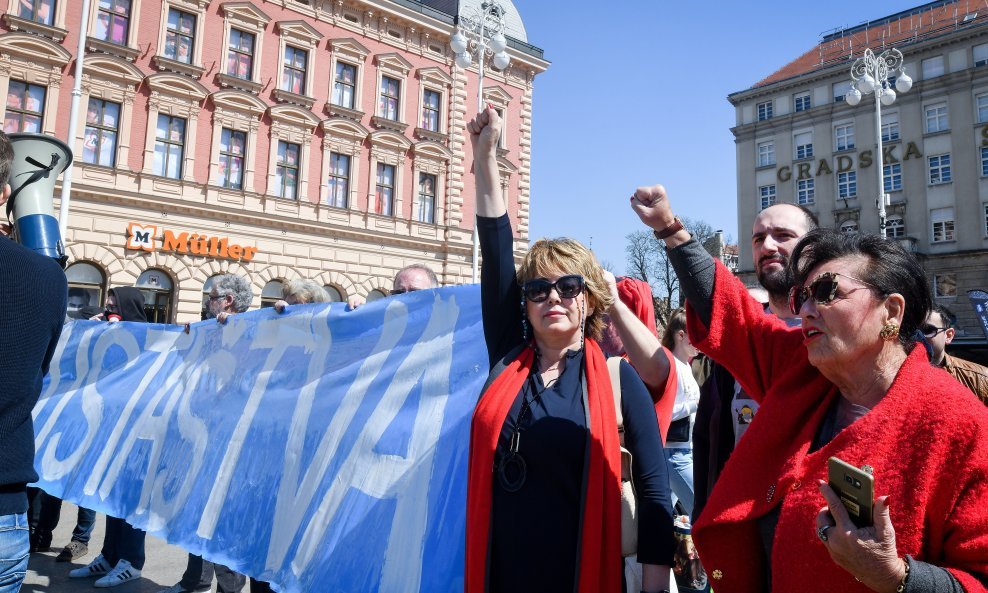 Marš desničara Zagrebom u organizaciji A-HSP-a, travanj 2018.