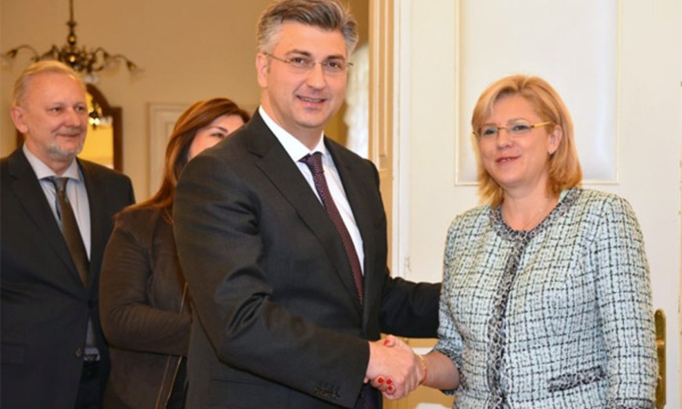 Andrej Plenković i Corina Cretu