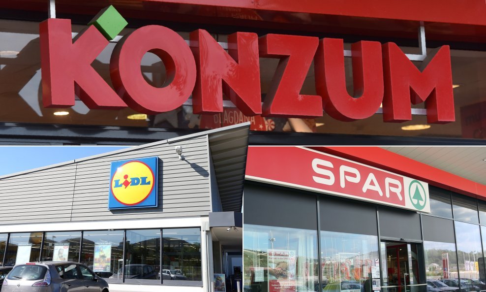 Konzum, Lidl i Spar