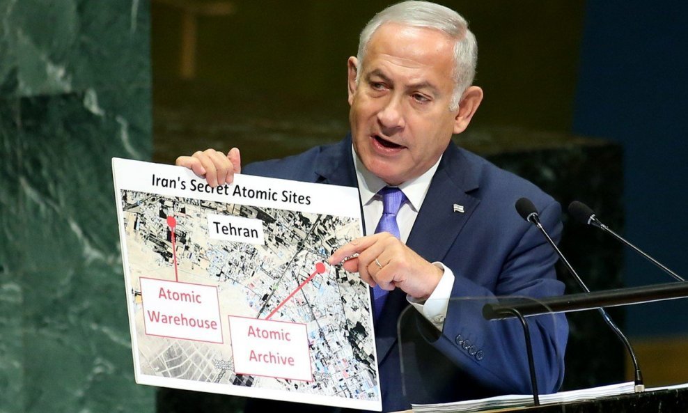 Netanyahu u UN-u - ilustracija