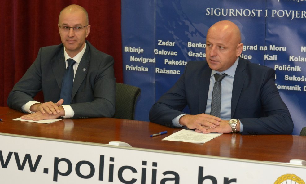 Načelnik PU Zadarske Anton Dražina i voditelj službe krim policije Bore Mršić