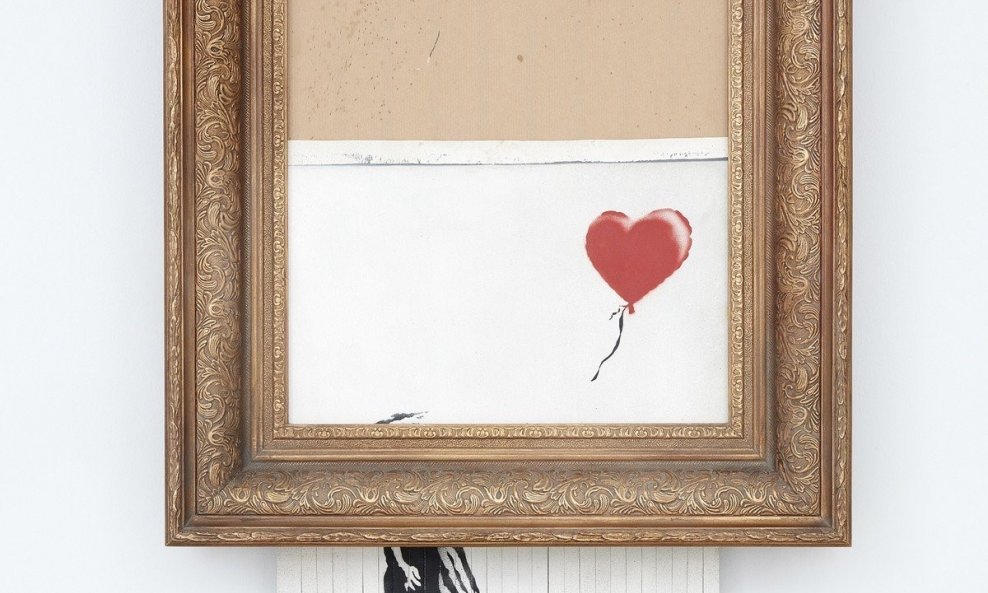 Izrezana 'Djevojčica s balonom' postala je novi rad - 'Ljubav je u kanti'